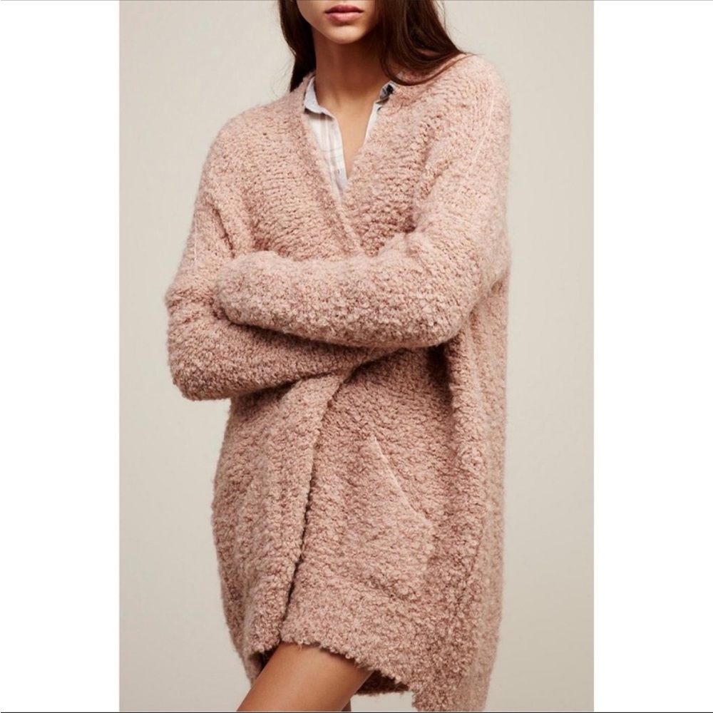 Free people Boucle v-neck cardigan